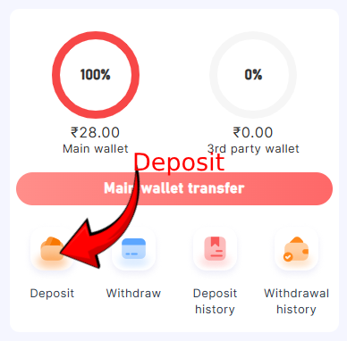 DG Club Deposit option